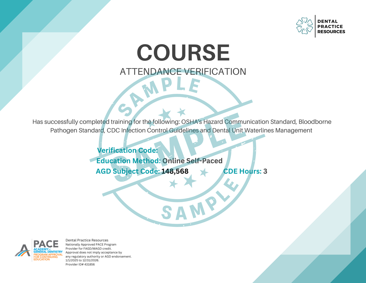 2026 OSHA, INFECTION CONTOL & WATERLINE SAFETY ONLINE - CEU PER PERSON