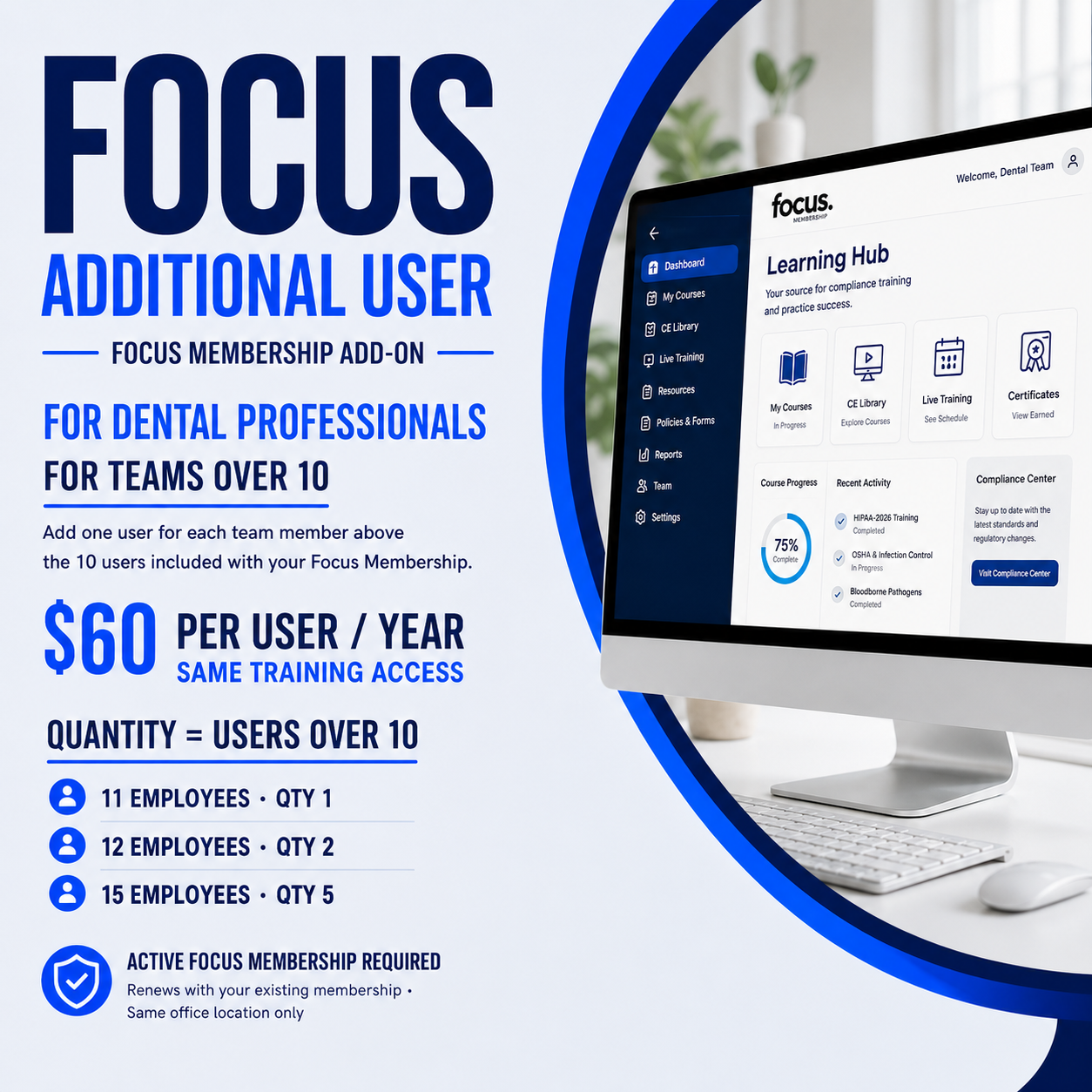 FOCUS MEMBERSHIP - ADDITIONAL USER