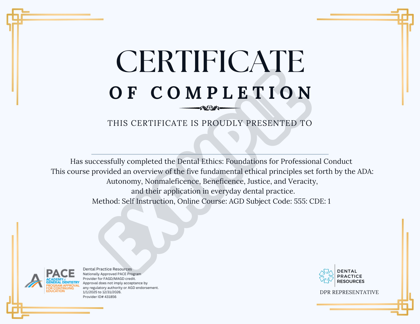 (CE) DENTAL ETHICS: A GUIDE TO PROFESSIONAL CONDUCT - Dental Practice Resources